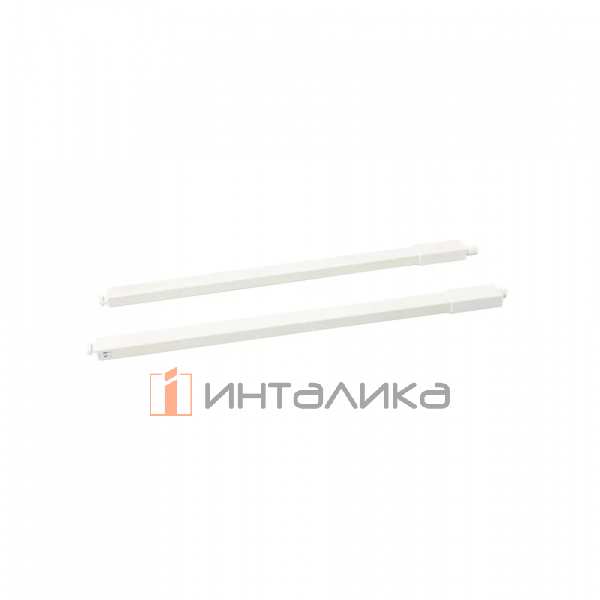 Комплект квадратных верхних рейлингов с креплениями FIRMAX Smartline, NL450, алюминий, белый – 1