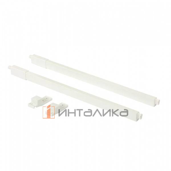 Комплект квадратных верхних рейлингов с креплениями FIRMAX Smartline, NL450, алюминий, белый – 2