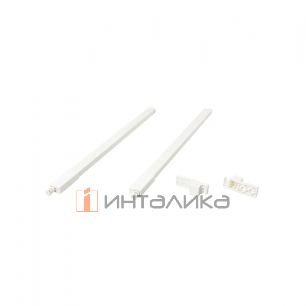 Комплект квадратных верхних рейлингов с креплениями FIRMAX Smartline, NL400, алюминий, белый – 4