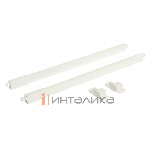 Комплект квадратных верхних рейлингов с креплениями FIRMAX Smartline, NL350, алюминий, белый – 5