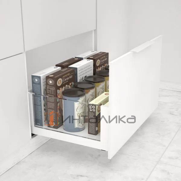 Комплект стеклянных боковин ALPHALUX Crystal, H180 High, NL400 (боковины, крепления фасада, заглушки), белый – 2