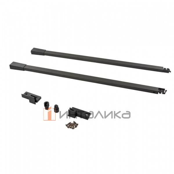 Комплект квадратных рейлингов с креплениями для ящика ALPHALUX Crystal, L500, антрацит – 3