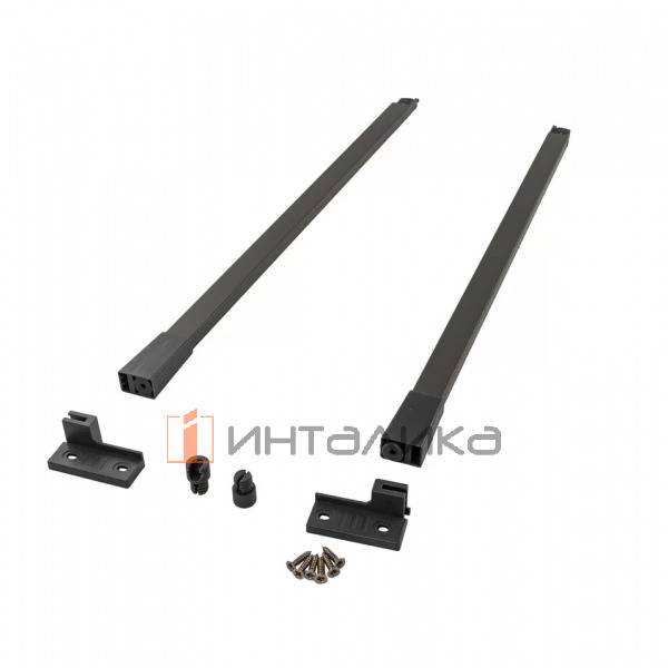 Комплект квадратных рейлингов с креплениями для ящика ALPHALUX Crystal, L400, антрацит – 2