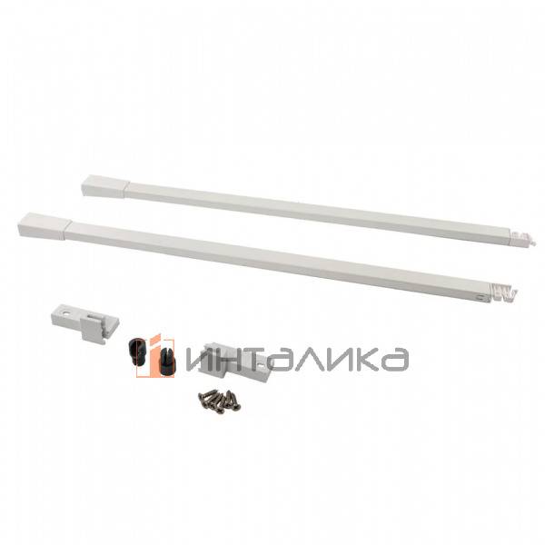 Комплект квадратных рейлингов с креплениями для ящика ALPHALUX Crystal, L450, белый – 3
