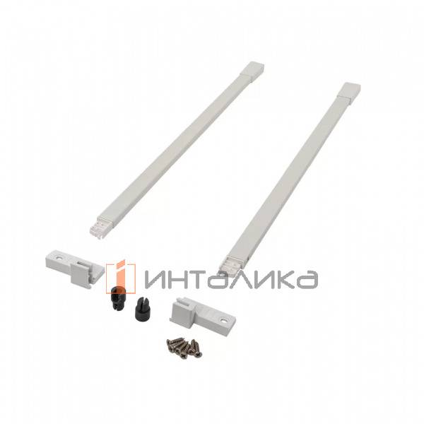 Комплект квадратных рейлингов с креплениями для ящика ALPHALUX Crystal, L450, белый – 2