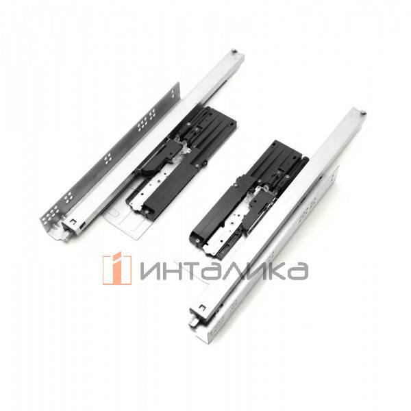 Комплект скрытых направляющих ALPHALUX Crystal, полное выдвижение, Soft+Push, NL450, G35 – 1