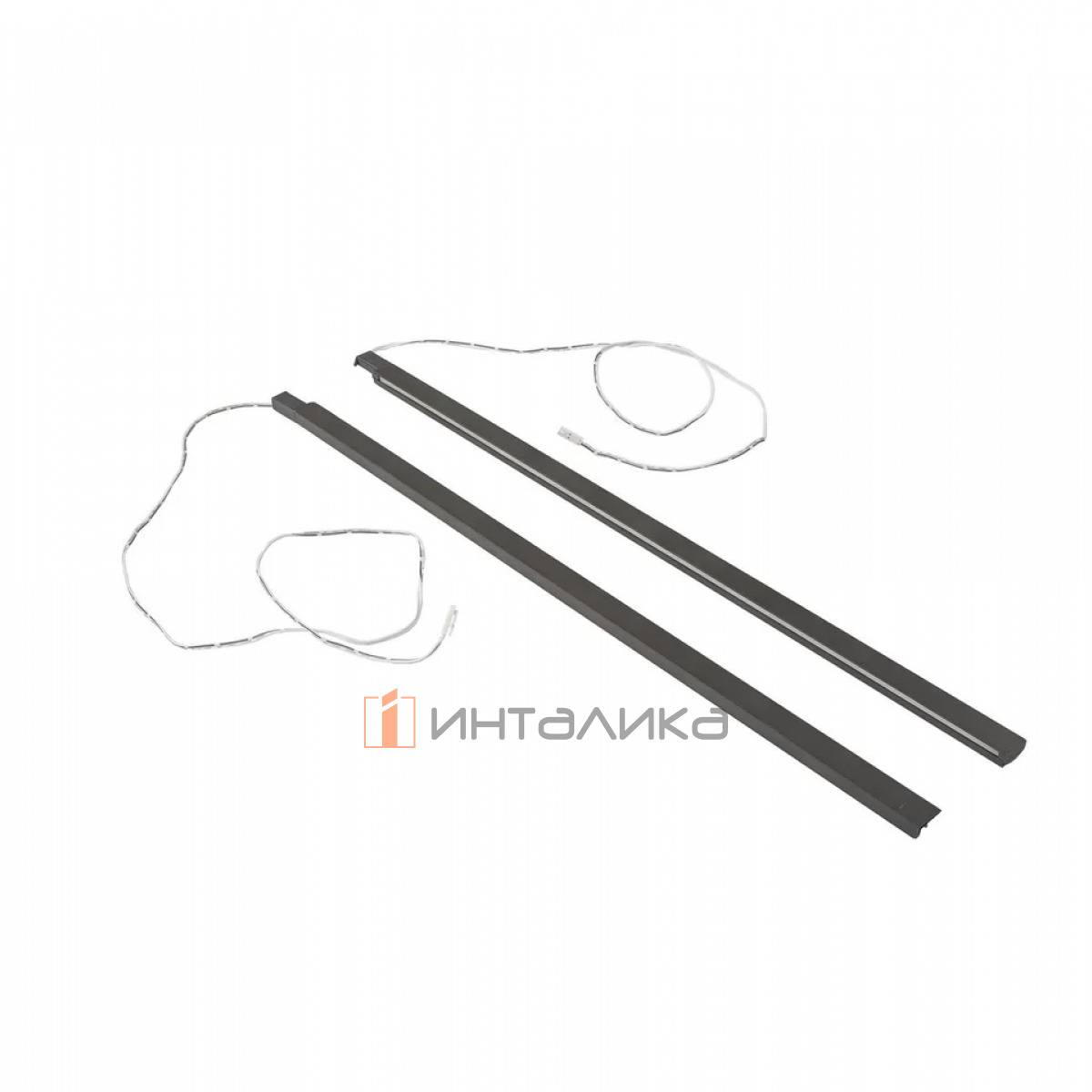 Комплект LED-подсветки ALPHALUX для ящика CRYSTAL с металлической боковиной NL400 (2 ленты, 4 крепления), антрацит