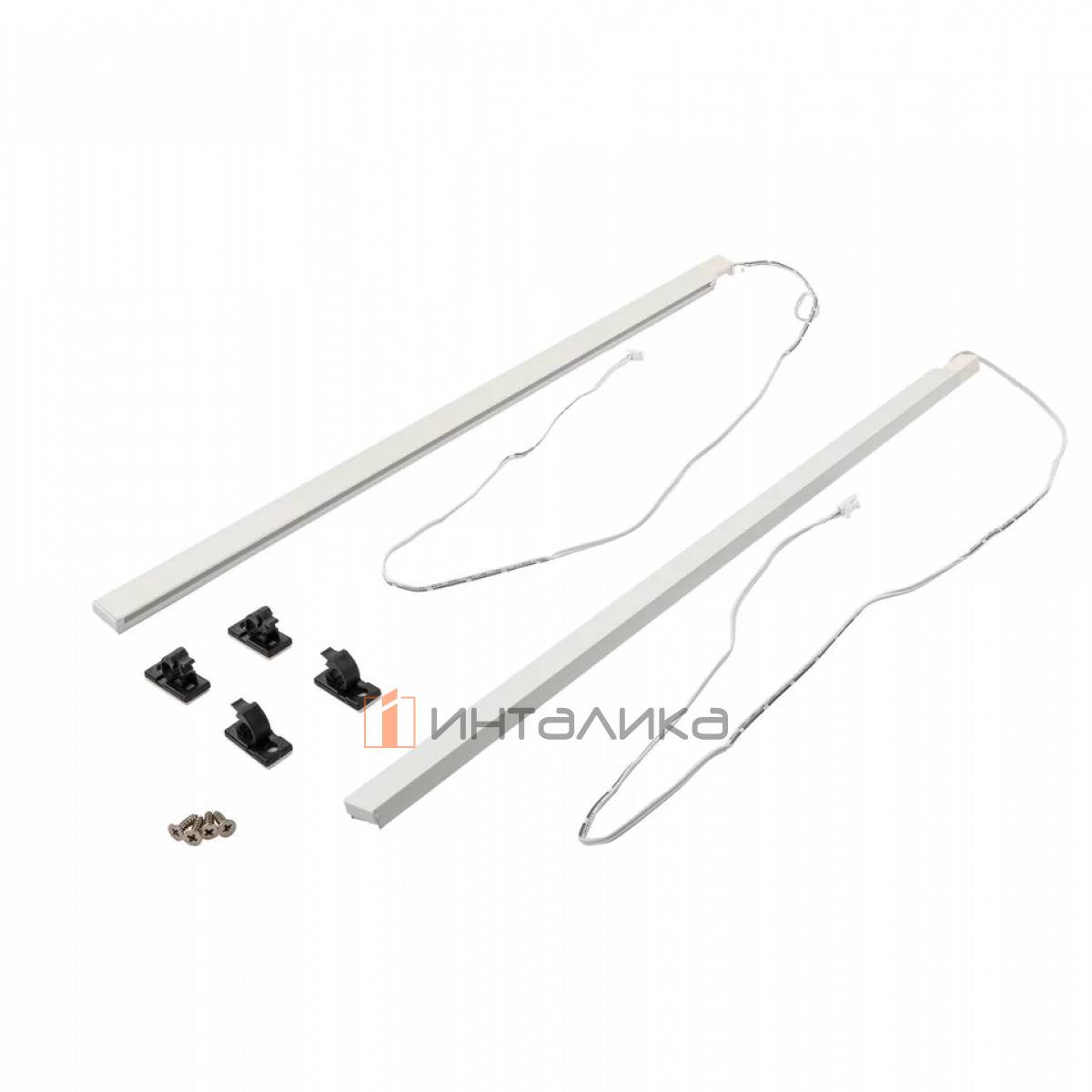 Комплект LED-подсветки ALPHALUX для ящика CRYSTAL с металлической боковиной NL500 (2 ленты, 4 крепления), белый