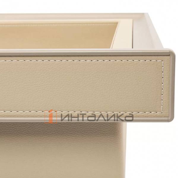 Выдвижная корзина ALPHALUX Aiden в базу 600, 564х430х140, алюминий/экокожа, G30, шампань – 4