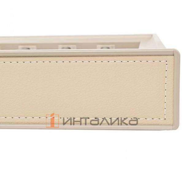 Выдвижная брючница наборного типа ALPHALUX Aiden в базу 600, 564х430х68, алюминий/экокожа, G30, шампань – 3