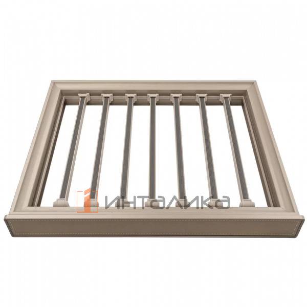 Выдвижная брючница наборного типа ALPHALUX Aiden в базу 600, 564х430х68, алюминий/экокожа, G30, шампань – 2