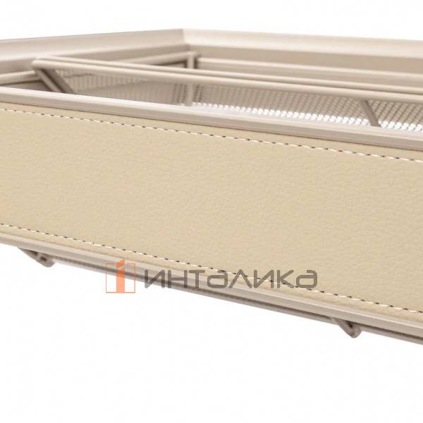Выдвижная обувница ALPHALUX Aiden в базу 600, 564х430х150, алюминий/экокожа, G30, шампань – 2