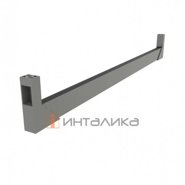 Штангодержатель прямоугольной штанги FIRMAX Alfa, потолочный, серый металлик – 2