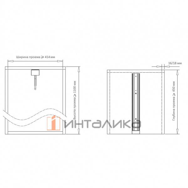 Выдвижная вешалка для плечиков FIRMAX Alfa, потолочное крепление, 54х425х137, плавное закрывание, полное выдвижение, G20, серый металлик – 4