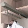 Превью Выдвижная вешалка для плечиков FIRMAX Alfa, потолочное крепление, 54х425х137, плавное закрывание, полное выдвижение, G20, серый металлик – 2