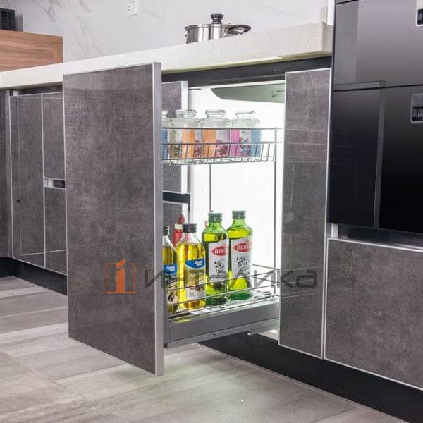 Бутылочница FIRMAX Smartline в базу 300, 245х470х485, плавное закрывание, полное выдвижение, G25, хром – 2