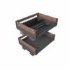 Превью Выдвижная корзина FIRMAX Dana Wood в базу 800, 764х436х173, плавное закрывание, полное выдвижение, антрацит/дерево – 2