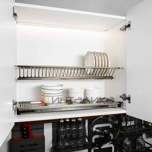 Сушка 2-х уровневая для посуды FIRMAX Smartline в верхнюю базу 900, 868х280, нержавеющая сталь – 8