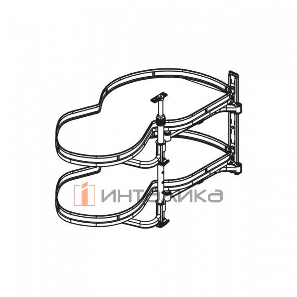 Поворотно-выдвижной механизм FIRMAX Smartline в угловую базу 900, левый, хром – 3