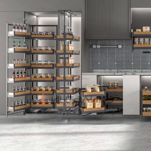 Выдвижная полка Lift-up FIRMAX Dana Wood в верхнюю базу 800, 764х269х555, антрацит/дерево – 2