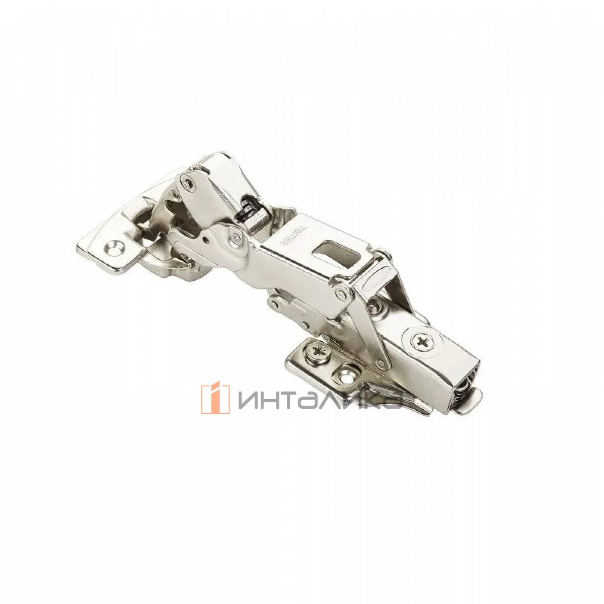 Петля SAMET Master 165° для большого угла открывания, накладная, Soft-Close, Click-On, ТН48, под саморез, никель