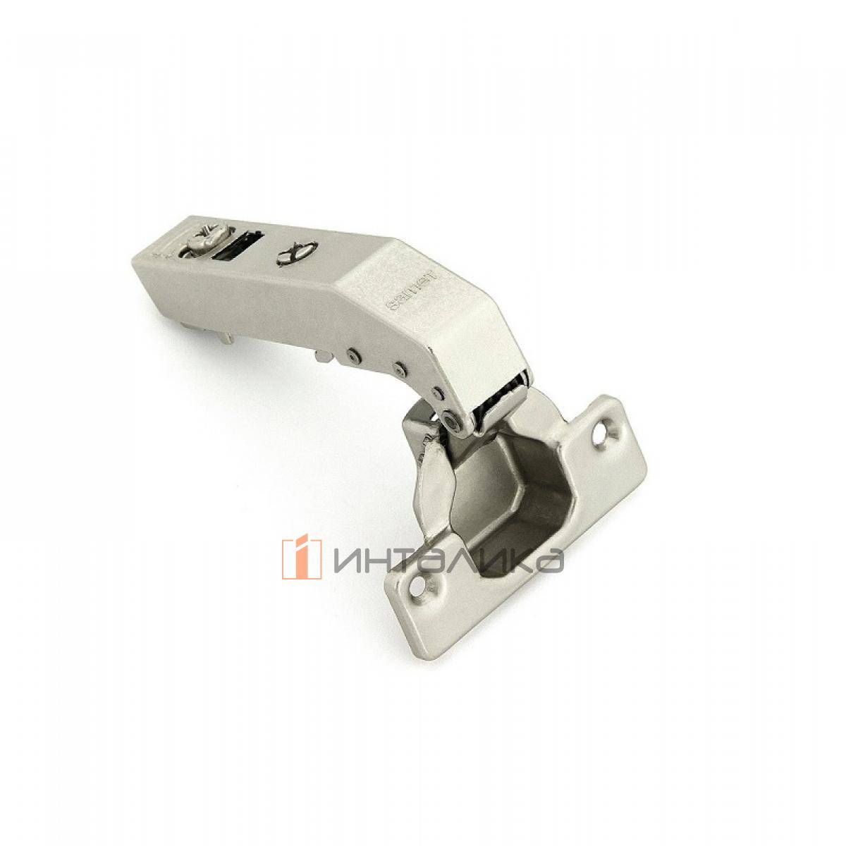 Петля SAMET Master 90° под фальшпанель, вкладная, Soft-Close, Click-On, ТН48, под саморез, никель
