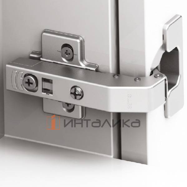 Петля SAMET Master 90° под фальшпанель, вкладная, Soft-Close, Click-On, ТН48, под саморез, никель – 4