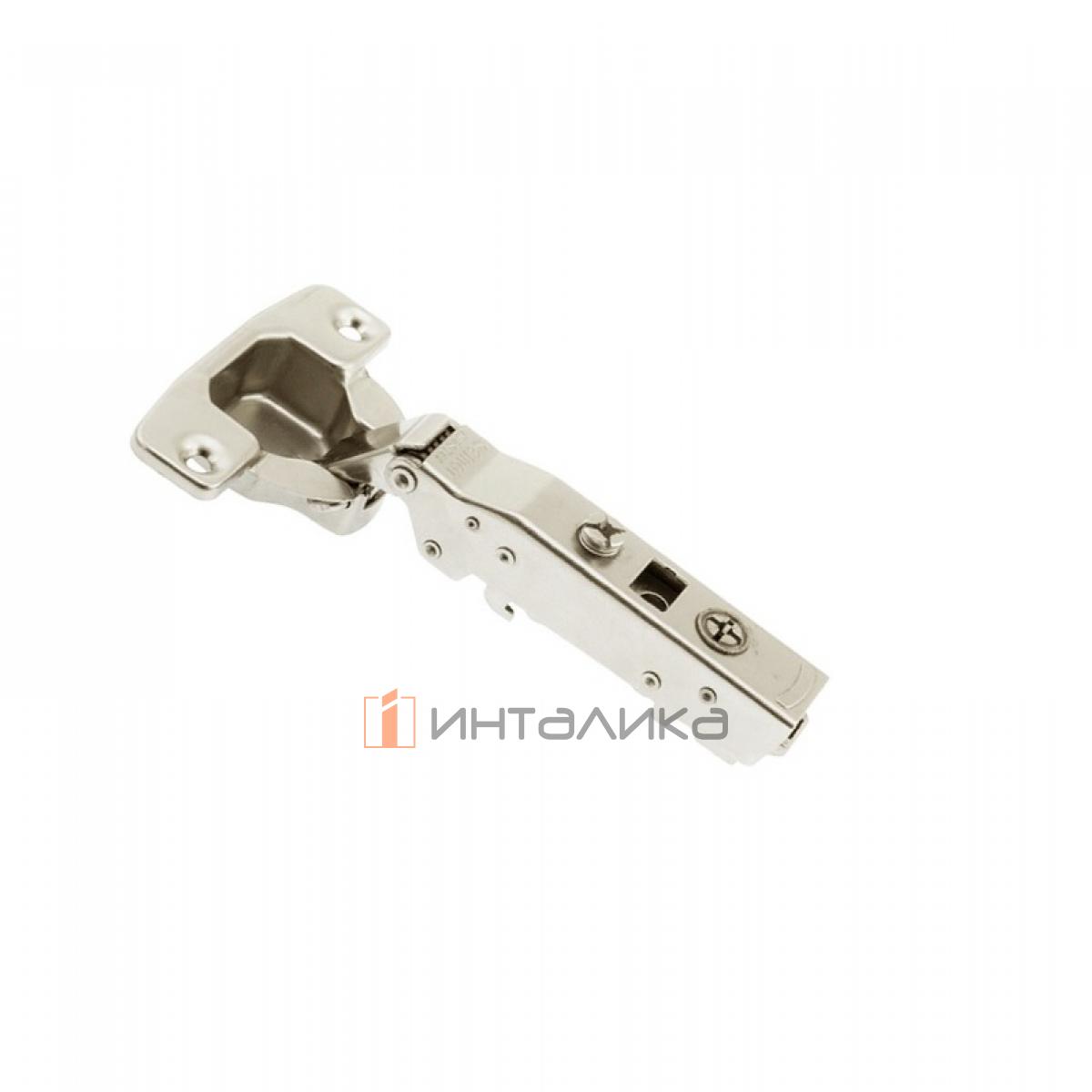 Петля SAMET Master 95° для толстых фасадов до 32, накладная, Click-On, ТН48, под саморез, никель