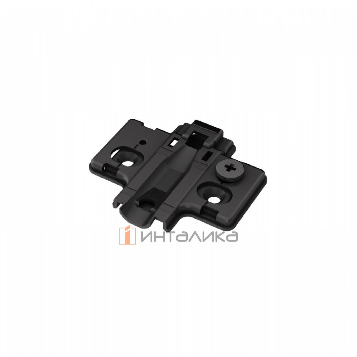 Крестовая монтажная планка SAMET Master Black, с эксцентриком, L37, D5, под саморез, черный