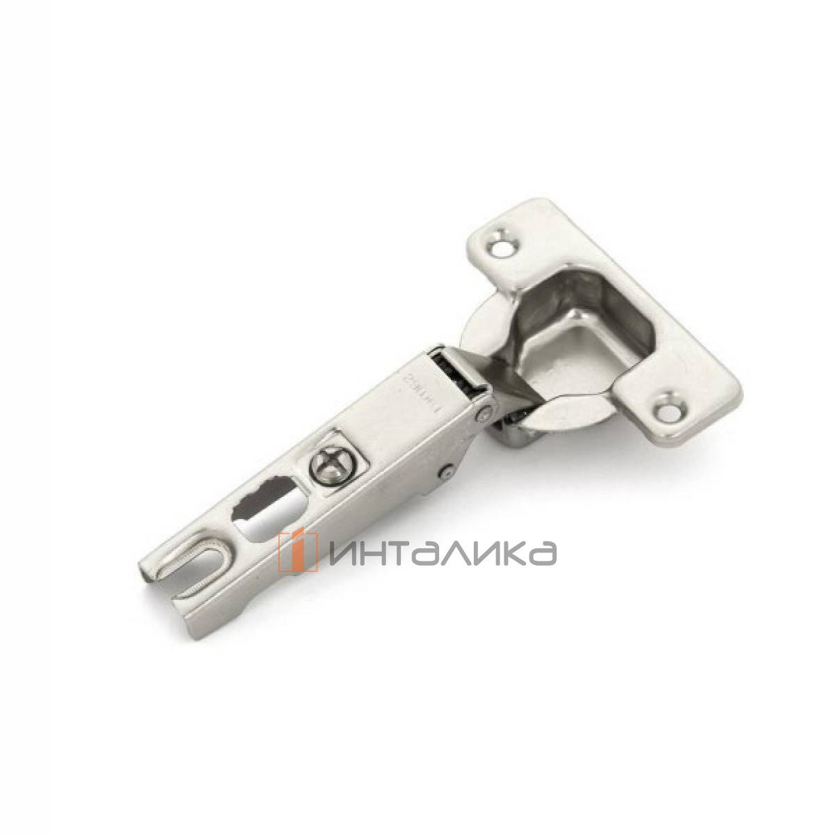Петля SAMET StarTrack 110° для дверей 16-26, накладная, Click-On, ТН48, под саморез, никель