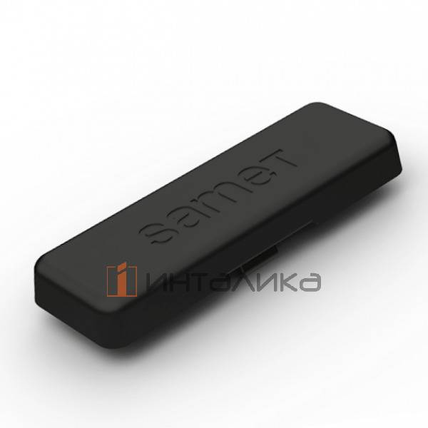 Заглушка SAMET на плечо петли Master Black, с логотипом, черный – 2