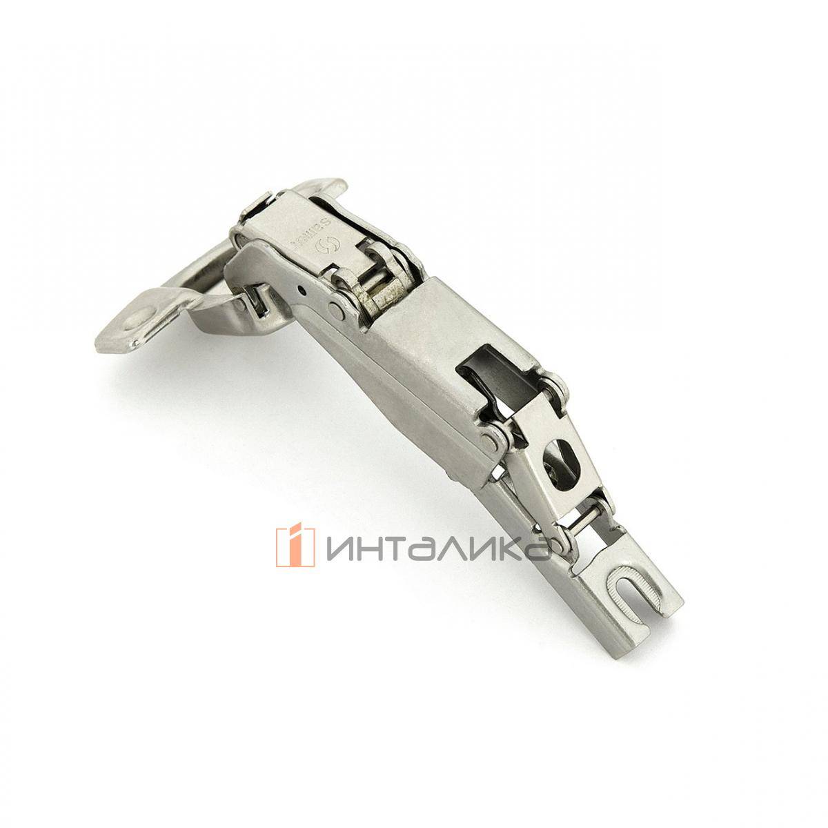 Петля SAMET StarTrack 165°, накладная, TH48 Ø35, под саморез, Click-On, никель