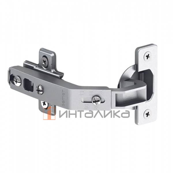 Петля SAMET StarTrack на составную дверь, 160°, TH48 Ø35, под саморез, Click-On, никель – 2