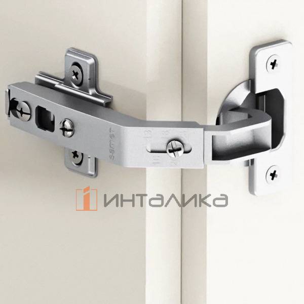 Петля SAMET StarTrack на составную дверь, 160°, TH48 Ø35, под саморез, Click-On, никель – 3