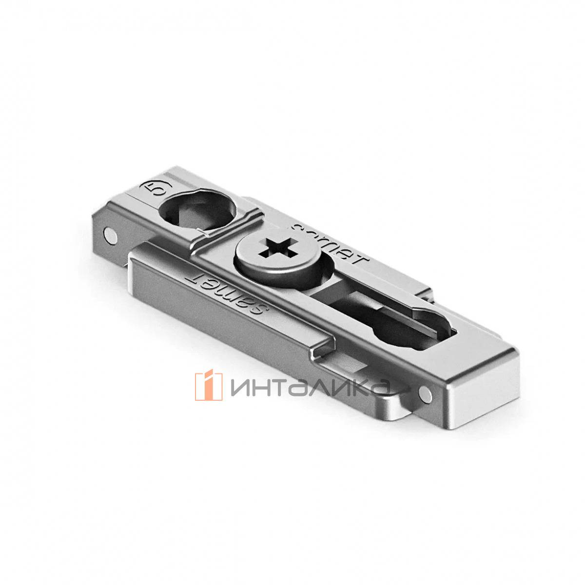 Линейная монтажная планка SAMET StarTrack, с эксцентриком, L37, D9, под саморез, никель