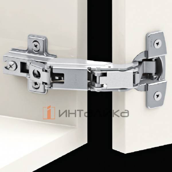 Петля SAMET Star 165°, для дверей 16-26, накладная, TH48 Ø35, под саморез, Slide-On, никель – 3