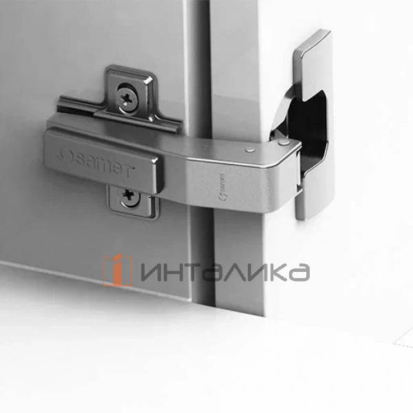 Петля SAMET Star 90° под фальшпанель, вкладная, TH48 Ø35, под саморез, Slide-On, никель – 2