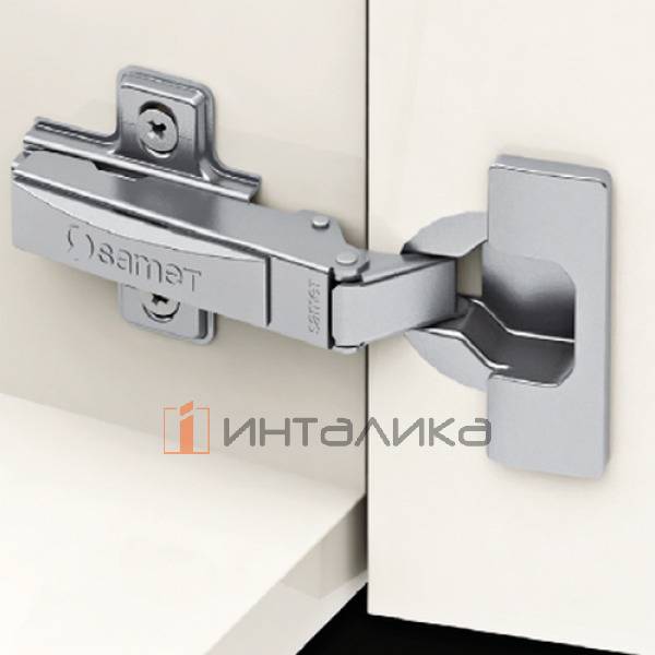 Петля SAMET Star P2O 110° без пружины, вкладная, TH48 Ø35, под саморез, Slide-On, никель – 5