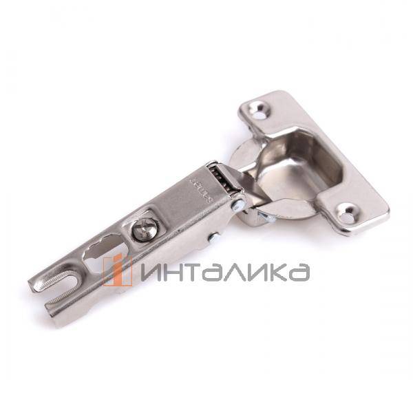 Петля SAMET Star P2O 110° с обратной пружиной, накладная, TH48 Ø35, под саморез, Slide-On, никель – 2