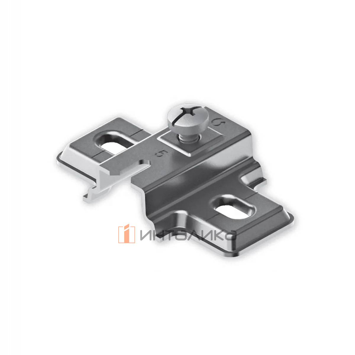 Крестовая МП SAMET Star 90°, для петли с коротким плечом, L37, D5, под саморез, никель