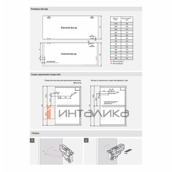 Комплект складного подъемного механизма SAMET Multi-Mech, C1, рычаг 145, G9.0-29.0, H480-599, антрацит – 8