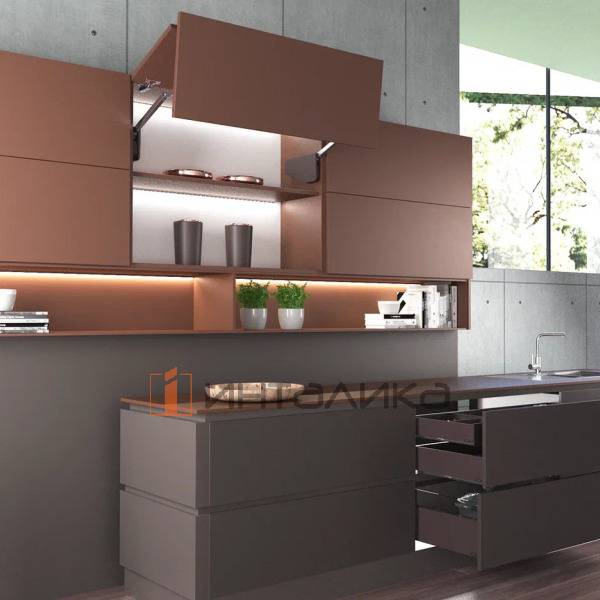 Комплект складного подъемного механизма SAMET Multi-Mech, B1, рычаг 195, G5.0-20.0, H600-699, мокка – 2