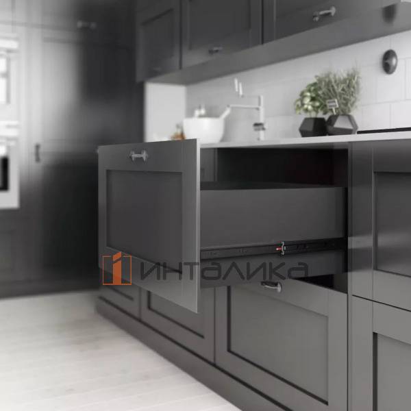 Комплект шариковых направляющих SAMET SO Class, полное выдвижение, H46, NL500, G45, черный – 5