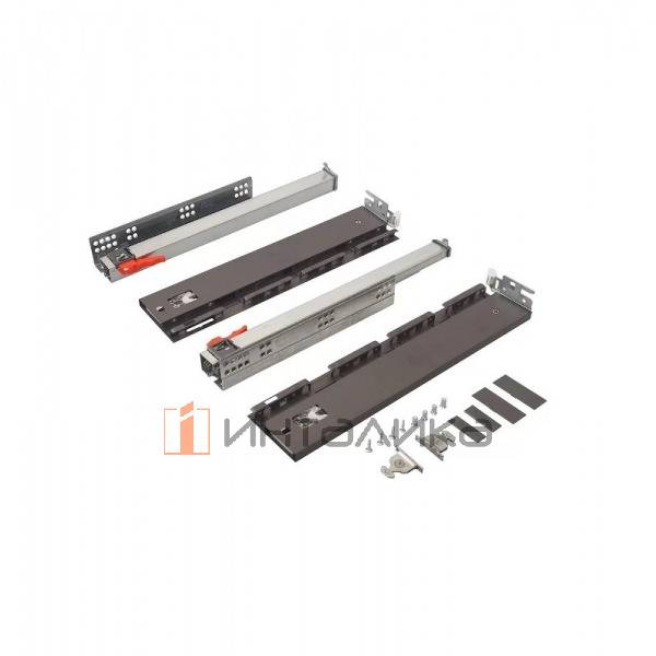 Комплект ящика SAMET Flowbox, H106, полное выдвижение, Push-Open+Soft-Close, NL550, G40, мокка – 2