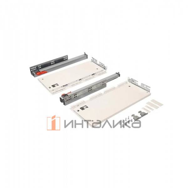 Комплект ящика SAMET Flowbox, H192, полное выдвижение, Push-Open, NL500, G40, белый – 2