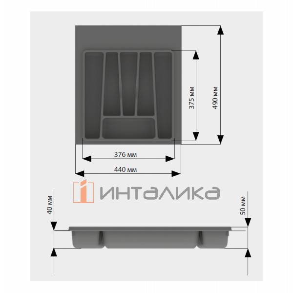 Лоток для столовых приборов SAMET, 440х490х50, пластик, белый – 2