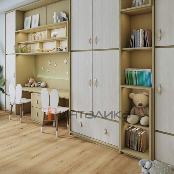 Фасад МДФ AGT 3P двухсторонний, с тиснением, тимбер лайт 3061, 18мм – 2