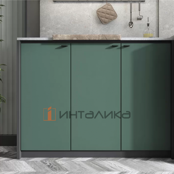 Фасад МДФ AGT 3P двухсторонний, супермат, лиф грин 3050, 18мм – 3