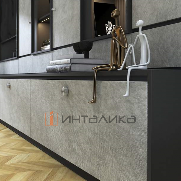 Фасад МДФ AGT 3P двухсторонний, супермат, элит грей 3048, 18мм – 5