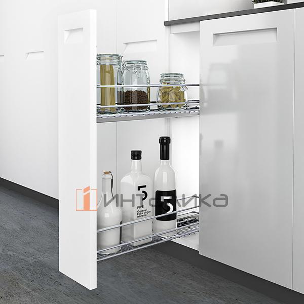 Бутылочница HETTICH LARIO 100, 2-уровневая, KB 200, G10, хром – 3